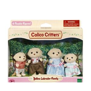 Calico Critters Yellow Labrador Family Set-New In Box